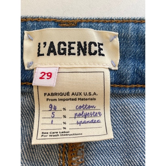 LAGENCE Sophia High Rise Cropped Flare Jeans Women's Size 29 Blue New - Picture 4 of 7